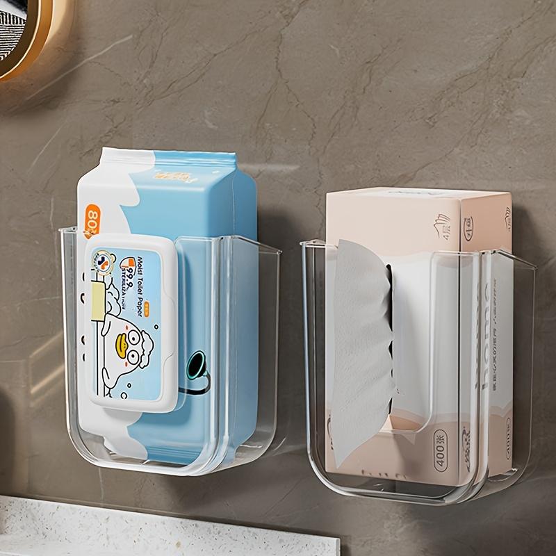 Wall Mounted Wet Wipes Dispenser U-Shaped - Non-Porous Light Luxury Bathroom Storage Box, Large Opening Strong Load-Bearing, Multi-Function Tissue Holder for Toilet Face Towels