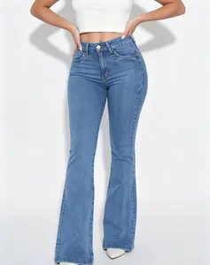 Women's High-Waisted Stretchy Flare Jeans - Butt-Lifting Bootcut Denim Pants for Casual, Everyday Wear | Womenswear Bottoms