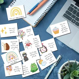 Inspirational Affirmation Card, 90pcs/set Paper Positive Messages Card, Employee & Co-worker Appreciation Card, Office Stationery & Supplies