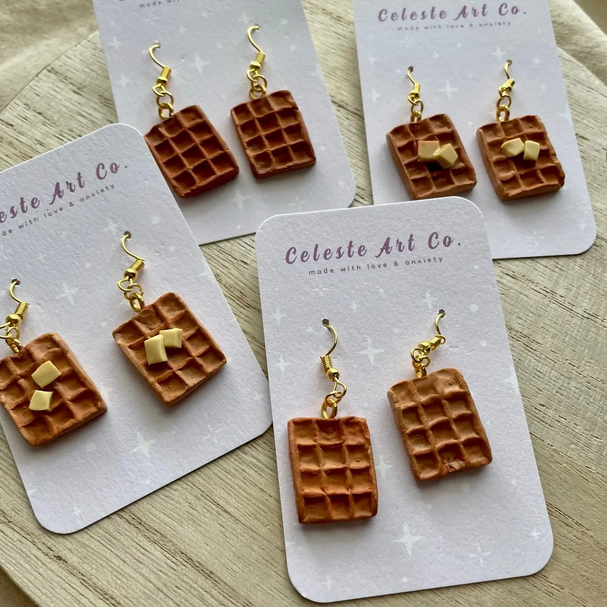 Mini Waffle Earrings