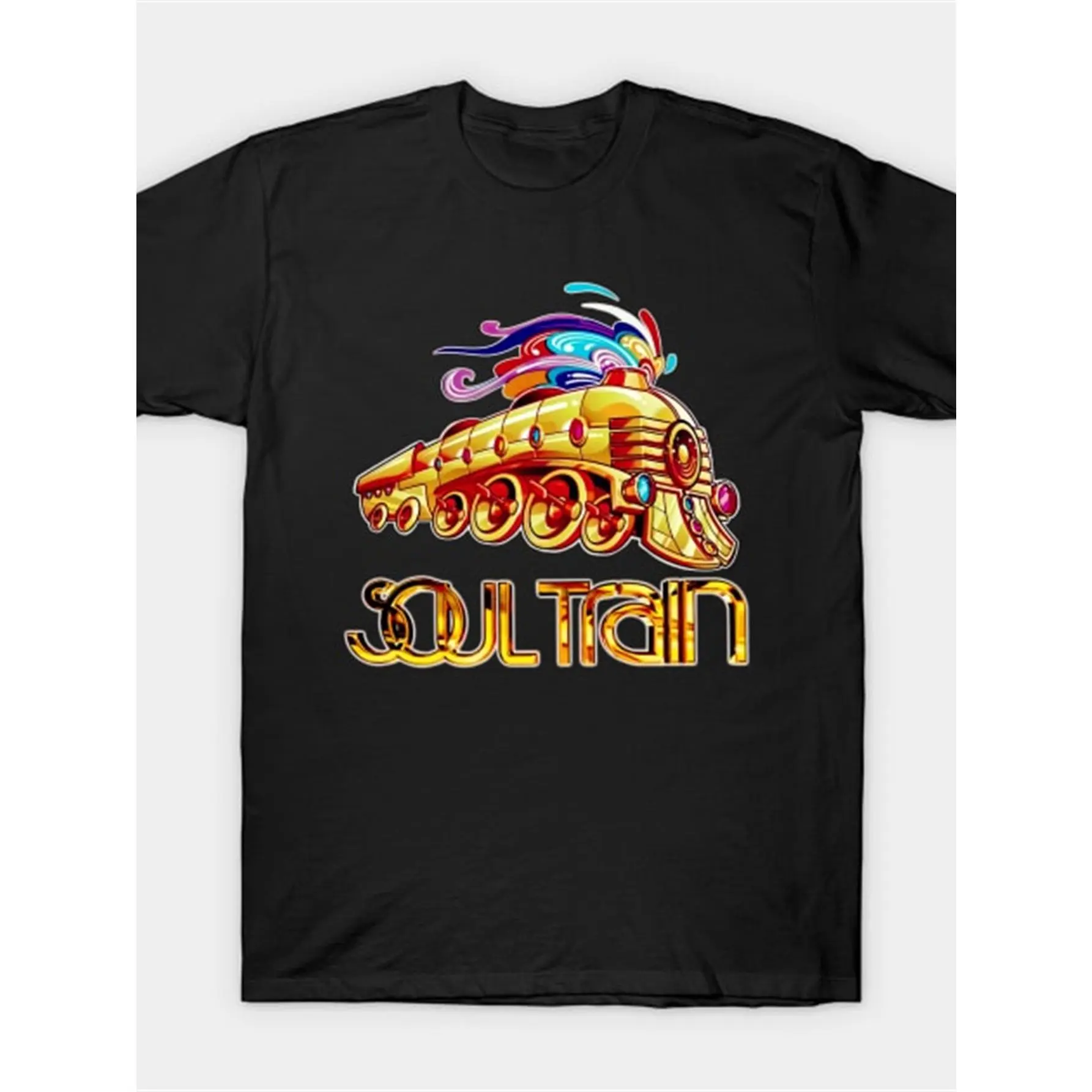 Soul Train Graphic T-shirt - Unisex Casual Streetwear Top in 100% Cotton with a Digital Print and Short Sleeves, Shortsleeve, Classic, Fitted Cut