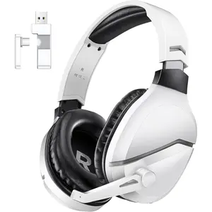 X-HPS17  Wireless Gaming Headset with Noise Canceling Microphone for PS5, PC, PS4, 2.4G/Bluetooth Gaming Headphones with USB and Type-c Connector, Wired Mode for Controller Gamecube