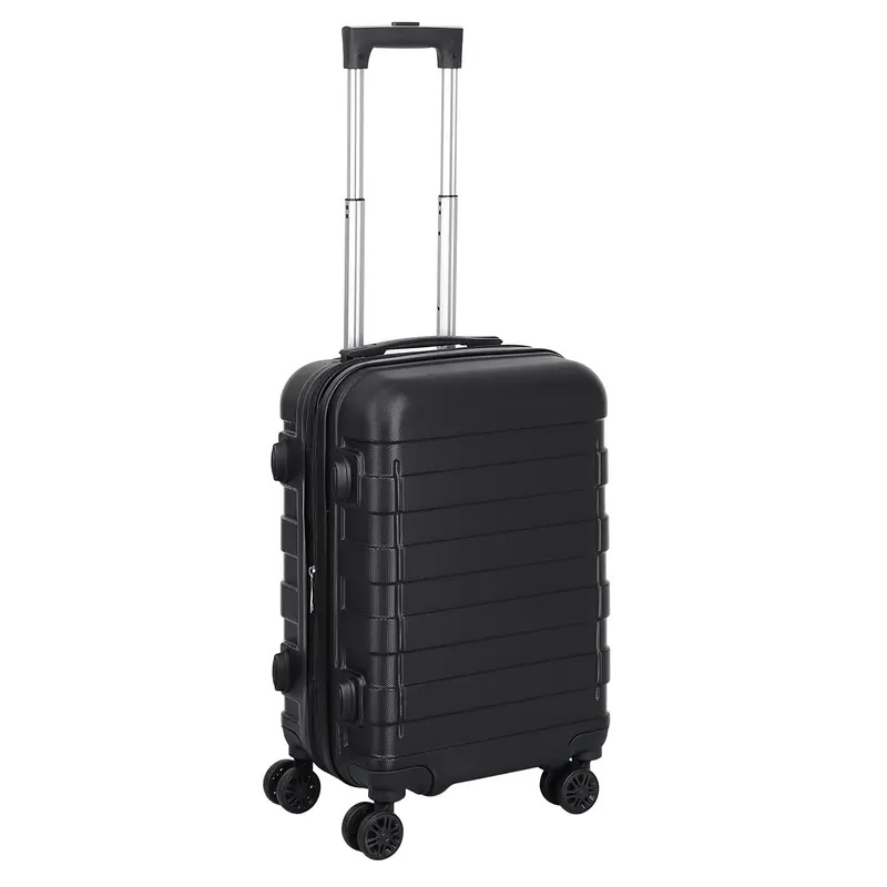 Zeny 22-in Durable Hard-Sided Carry-On Luggage Spinner with 4 Wheels, ABS Plastic, Expandable Hardshell, TSA Combination Padlock, Zipper Closure, Travel Luggage Bags (14.5" L x 9.5" W x 22.4" H)