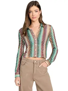 GUESS Female Izzy Striped Knit Shirt