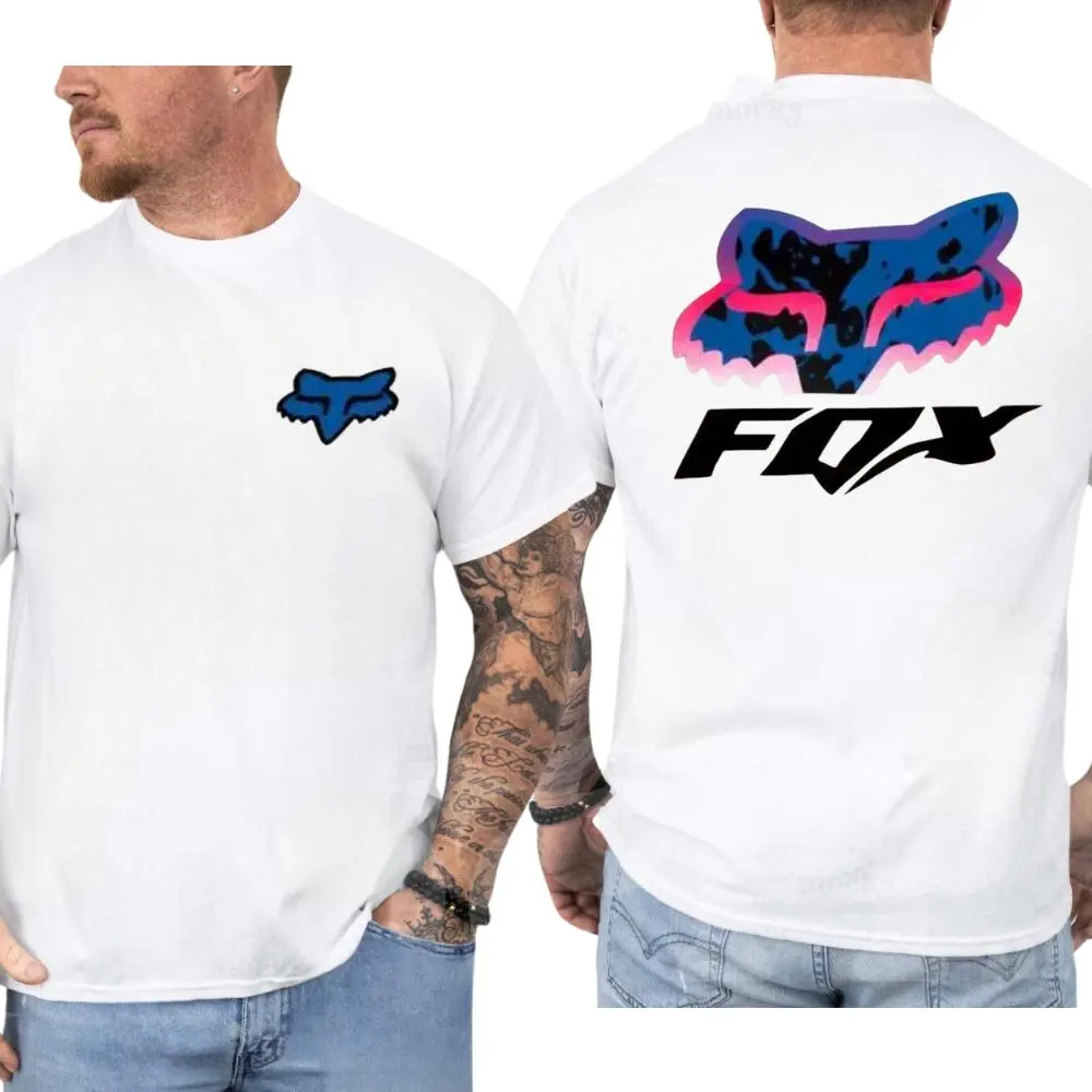 Fox Racing Gradient Head Logo 2 Sides T-Shirt, 2 Sides, Fox Motocross Graphic Tee, Off Road Sports Shirt