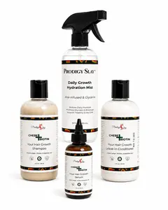 Chebe 4-Step Hair Growth System for Coily and Curly Hair | Complete Routine for Length Retention & Breakage Control