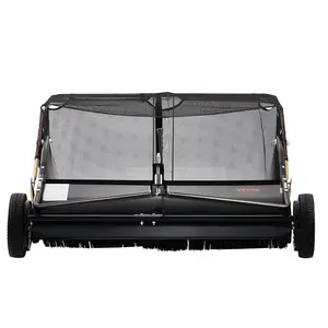 Father's Day Gift Spring new arrivals 42 Inch Lawn Sweeper Tow Behind, 12 cu.ft. Large Pull Behind Grass Sweeper, Heavy Duty Leaf & Grass Collector with Dumping Rope Design, Adjustable Sweeping Height for Picking Up Debris & Grass