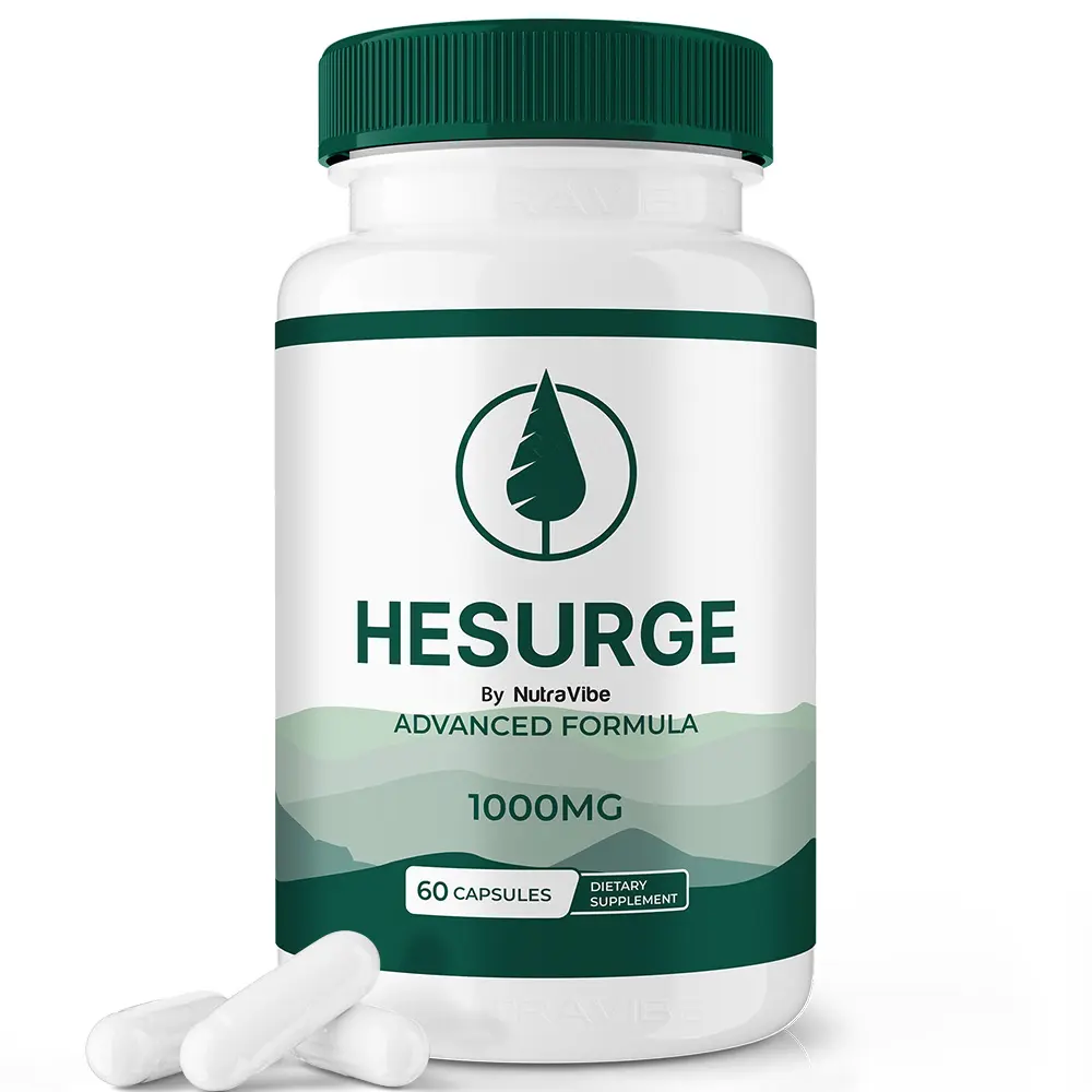 HeSurge Capsules - He Surge Advanced Formula 1000mg Capsules with Natural Ingredients for Health & Wellness 60 Count