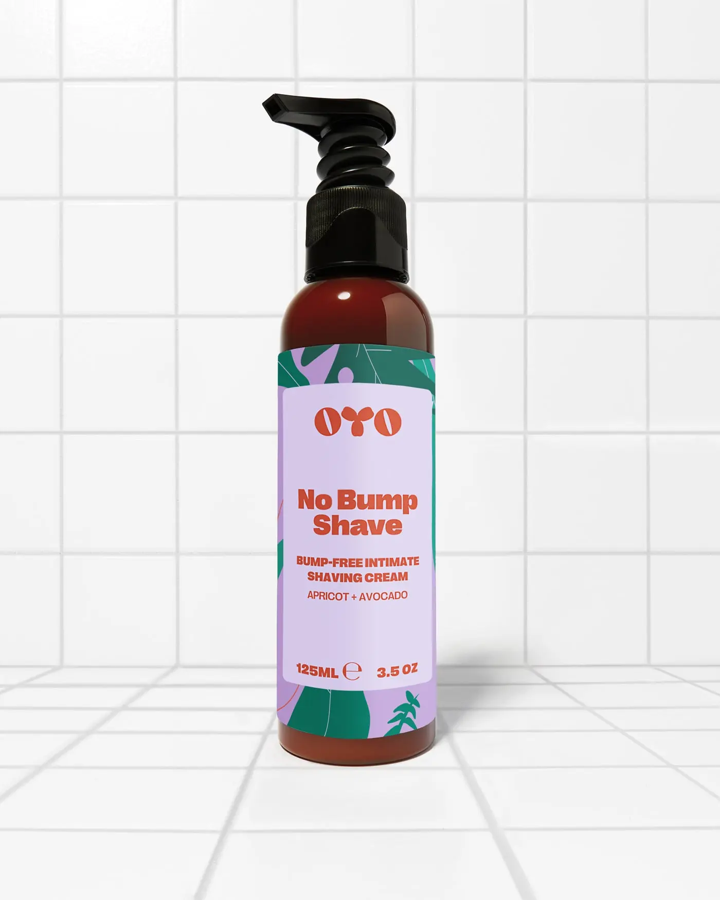 No Bump Shave by OYO – Intimate Shaving Cream for Women, Bikini Line, Underarms & Body, Sensitive Skin Formula with Avocado & Apricot Oils, Prevents Razor Bumps, 96% Natural, 125 mL