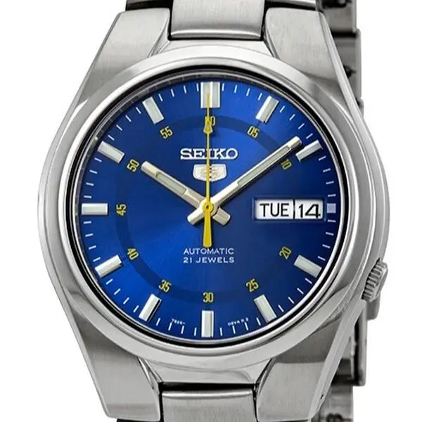 Seiko 5 Sports Automatic Men's Watch silver strap with blue dial Seiko 5 Sports Automatic Men's Watch silver strap with blue dial