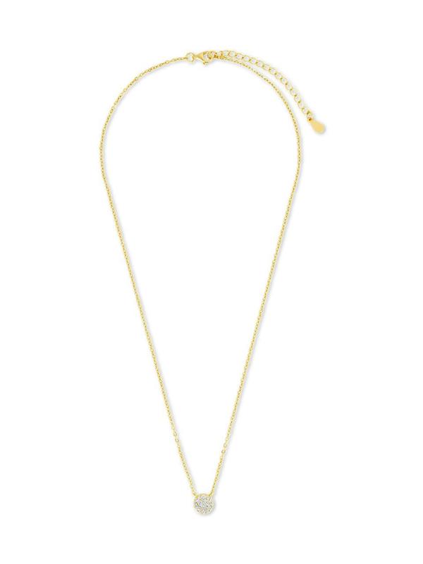 Sterling Silver CZ Disc Pendant