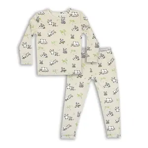 Bellabu Bear Panda Bamboo Kids Pajamas - Soft and Hypoallergenic