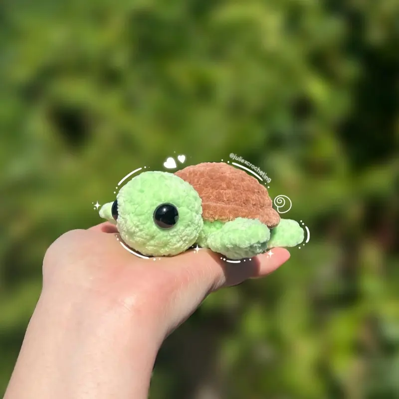 Hand crocheted tini turtle
