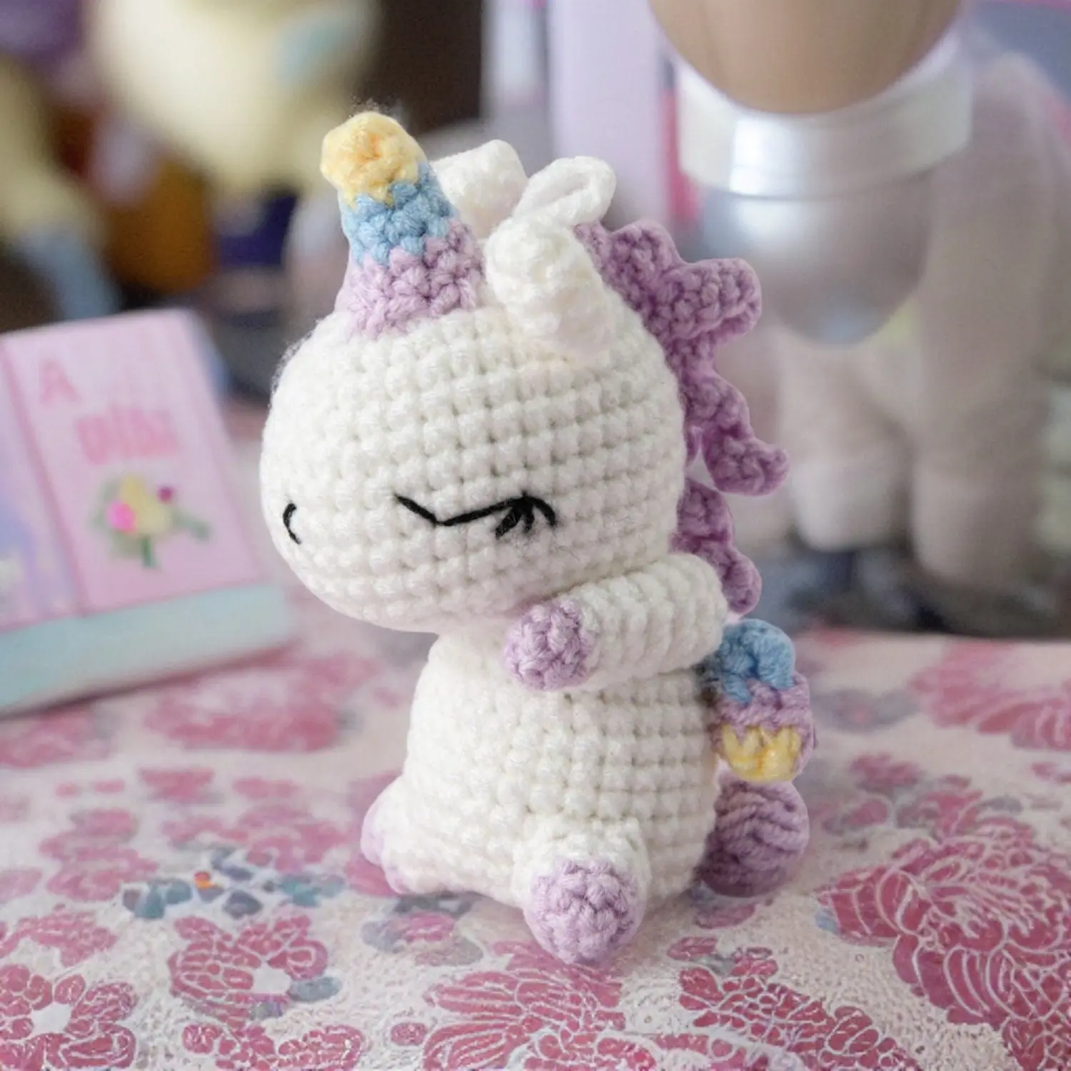 Handmade Finished Crochet Unicorn | Mini Unicorn Plush | Handmade Unicorn Toy | Unicorn Stuffed Animal | Eco-Friendly | Car Ornament Cuddly Doll Gift