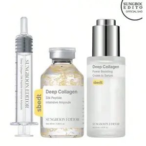 Silk Collagen & Peptide Face-Lift Duo – Ampoule + Rejuvenate Serum With 8 Types Hyaluronic Acid For Wrinkles & Fine Lines | Gift Set Firming, Moisturizing, Collagen Boosting, Anti Aging Korean Home Aesthetic For All Skin Types