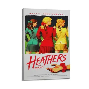 Heathers The Musical Canvas Painting Oil Painting Wall Art Canvas Poster Decorative Painting Corridor Decoration Home Ornaments Photo