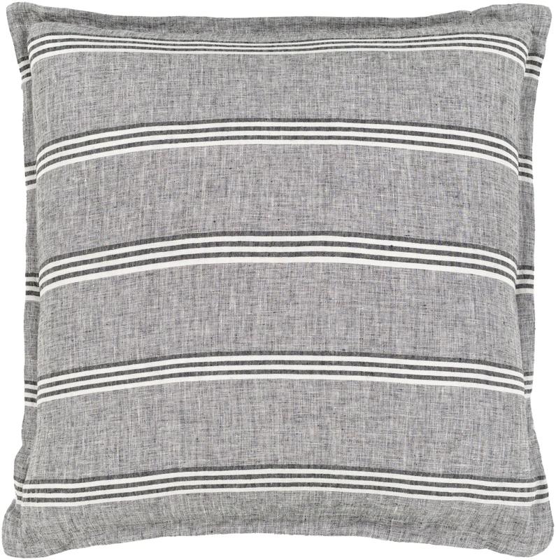Livabliss CKE2000-SW 5-Piece Decorative Bedding Set - Linen Fabric Front, Cottage Look, 8"x8" Clarke Swatch, Metallic-Silver Pale Slate Multi-Color, Machine Washable, Classic Charm Household Bedding Collection