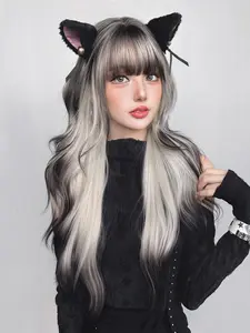 30 Inch Long Wigs for Women, Gorgeous Fluffy Wigs with Bangs, Synthetic Hair Wigs, Synthetic Full Machine Wigs for Party, Daily Use