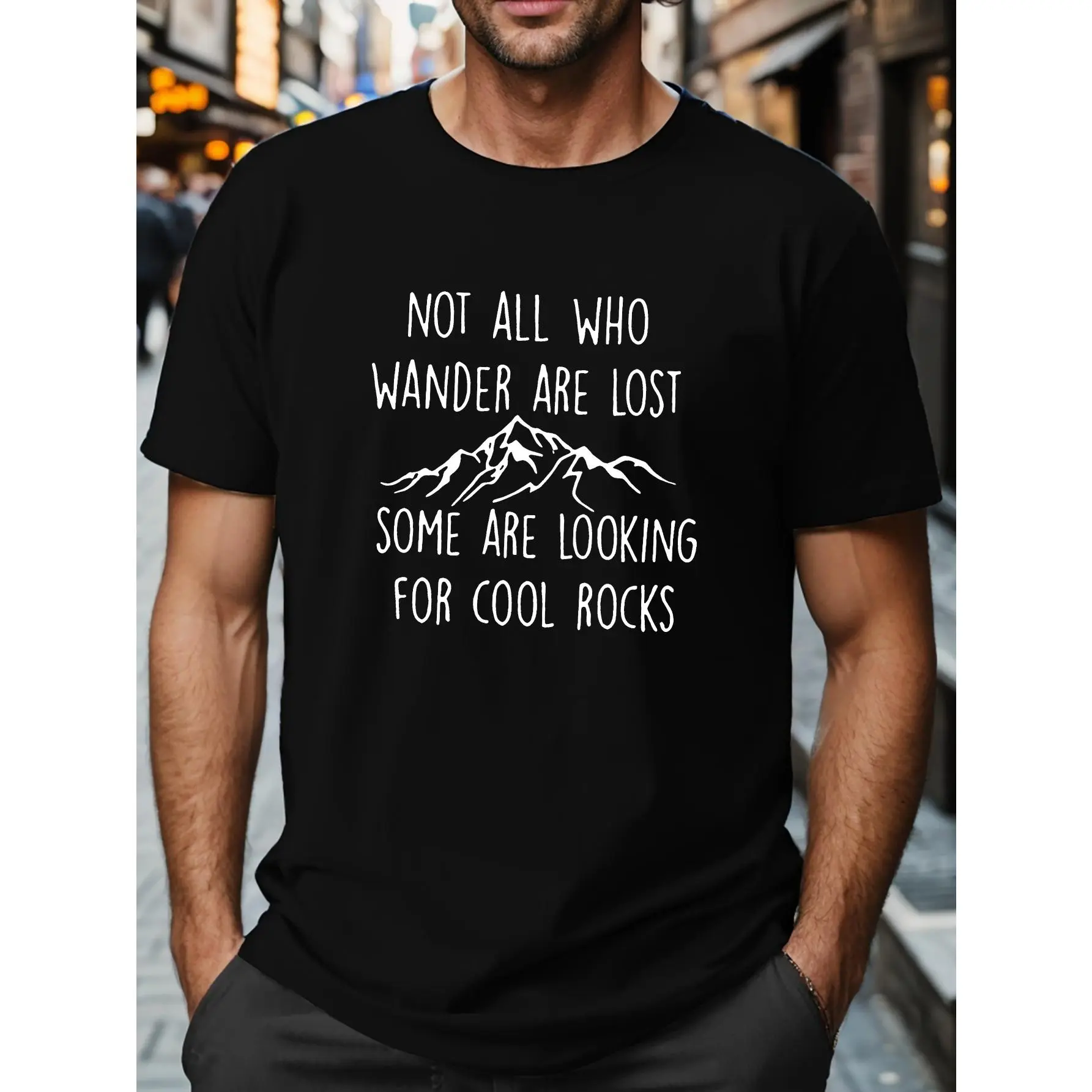 Graphic Crinkle Plus Size Men's T-Shirt, PLUS SIZE