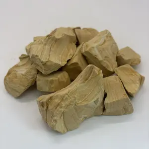All Natural Layered Yellow Edible Clay Lump Chunks Premium Kaolin Without Any Additives Hard Crispy Wet Slight Adhesion 200g(7oz)