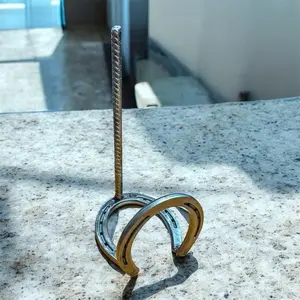 Handmade Horseshoe Rebar Paper Towel Holder