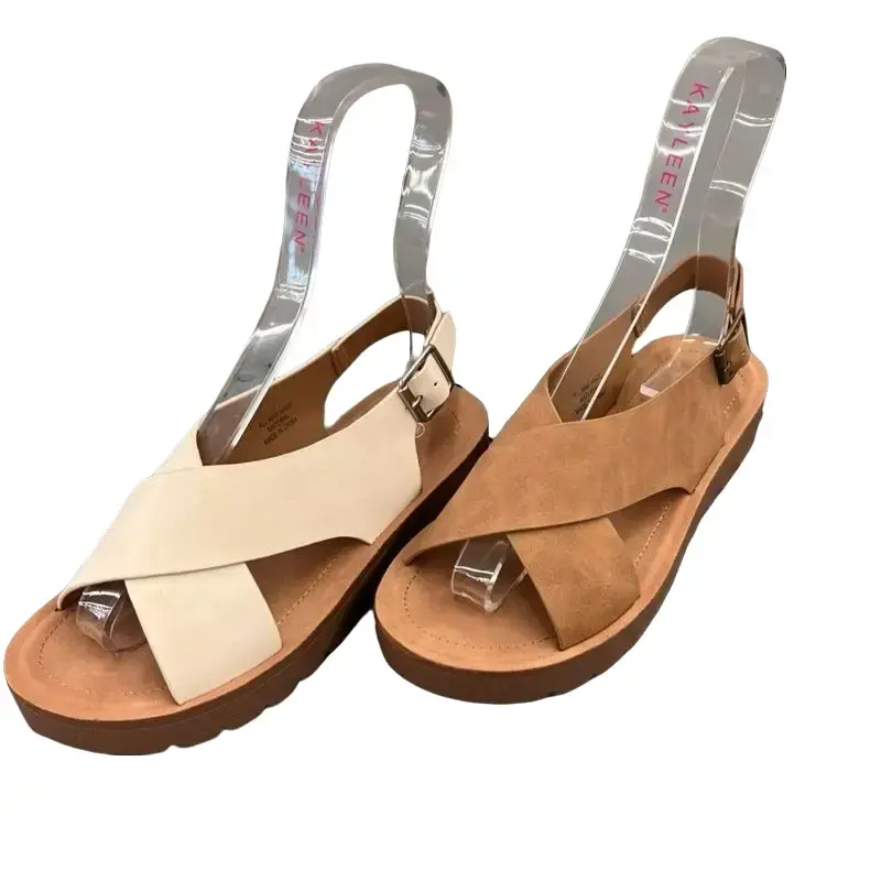 WOMENS FLAT CROSS BAND SANDAL WITH LITTLE PLATFORM POSTMAN-S