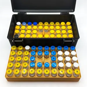 The Double Decker Treasure Chests - holds 48 or 96 3mL Vials for Peptides, syringes and alcohol swabs, 2 ways