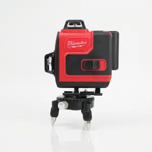 Milwaukee 16-Line Cross Line Laser with ±0.3mm/10m Accuracy – ±4° 360 Self-Leveling, 18.5cm Height, Portable 1.5kg, Magnetic Swivel Base – Perfect for Wall Layout & Floor Alignment – Soft Bag Included green beam laser level