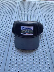 Original Banquet Landscape Embroider on Black Rope Hat with Snapback