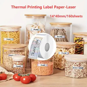 960/640 sheets/14 * 40mm/6 rolls/4 rolls laser label thermal paper, suitable for school, home, church, office, inventory and logistics labels