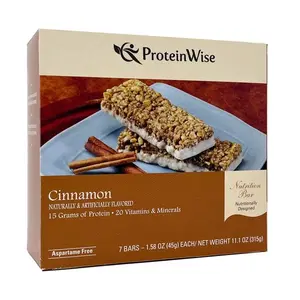 PROTEINWISE Nutrition Bar, High Protein, Enriched with Vitamins & Minerals, Weight Loss Friendly Snack, 7/Box