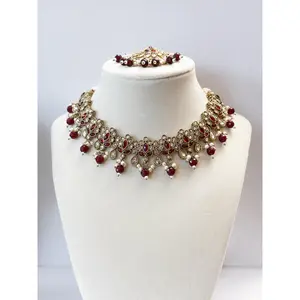 Ava Necklace Set (Includes Earrings & Tikka)