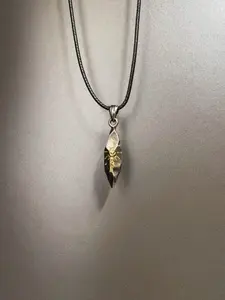 Wishing Stone Necklace, Attracts Wealth Love Luck, Retro Style Titanium Steel Chain, All Seasons Jewelry, Plain Pattern, Daily Wear Necklace