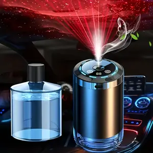 Smart Aromatherapy Machine with Dynamic Light Show Starry Sky Ceiling Mode Natural French Fragrance Essential Oils Perfume Adjustable Scent Intensity Eliminates Odors Long Lasting Freshness Compatible with Essential Oils Ideal Gift for Car
