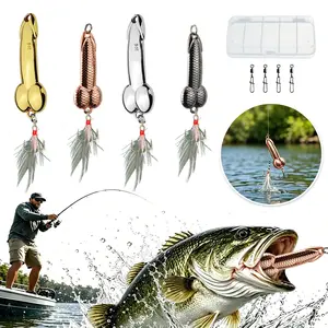 4PCS Fishing Lures With Reflective Flash Action and Sharp Treble Hooks, Topwater Metal Casting Baits for Bass, Trout and Predator Fish, Freshwater and Saltwater Fishing Gear for Freshwater and Saltwater, Fishing Gifts