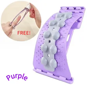 Latest Model Magnetic Therapy Massage Lumbar Support, Back Stretching Exercise Yoga Auxiliary Equipment, with Free Finger Massage Roller Included