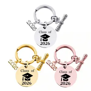 2026 Graduation Gifts Keychain for Her Him Girls Boys Class of 2026 Key Chain Inspirational Key Chain for Middle Senior High School College School Attributes