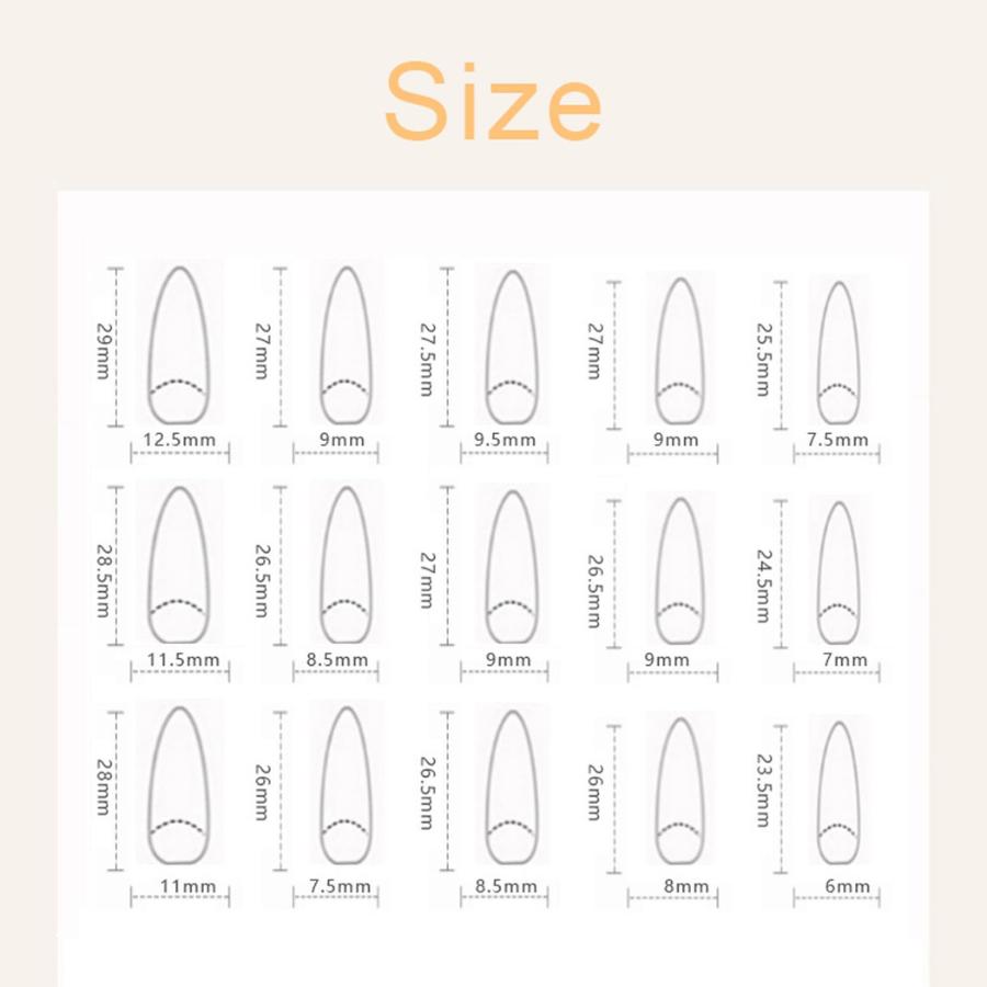 Extra Long Almond Press-On Nails – White French Tip