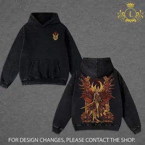 Malenia Rot Queen - Elden Ring Game Edition Double Printed  Lightweight Acid Washed Tee Hoodie, Elden Ring Fans, RPG Game Graphic Hoodie, Streetwear Hoodie Unisex Gift for RPG Game Lovers HB9