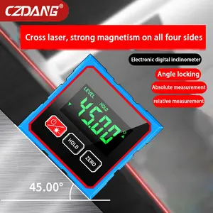 Digital Angle Tool Level Instrument, Mini Protractor, Slope Meter, Electronic Display Inclinometer, Cross IR Laser Mark
