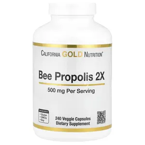 California Gold Nutrition Bee Propolis 2X, Concentrated Extract, 500 mg, 240 Veggie Capsules