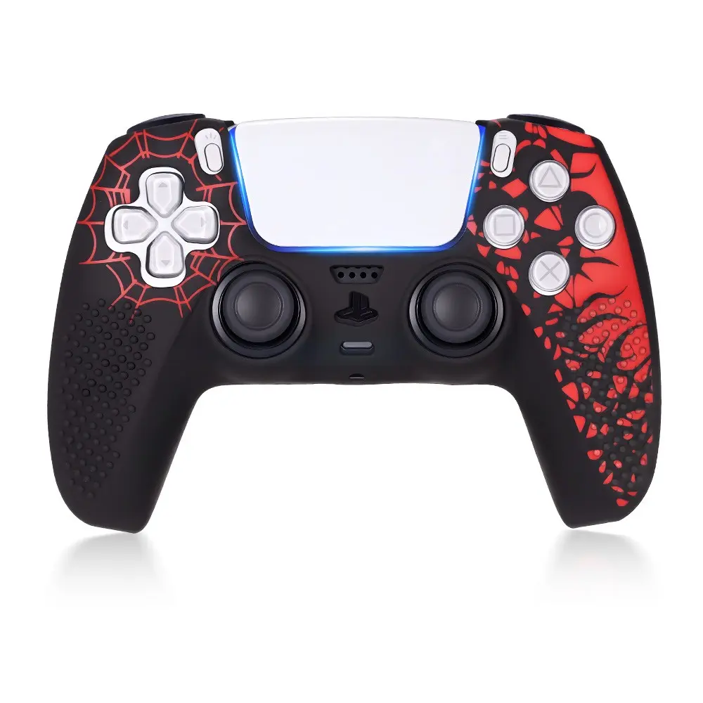 Ps5 Silicone Controller Case, Anti-Slip Grip, Shockproof, Sweat-Resistant, Printable Design, Compatible with Ps5, Console Controller Accessories, Game Supplies & Accessories