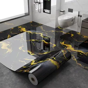 Extra Thick Self-Adhesive Marble Peel and Stick Wallpaper, Waterproof Removable Modern Luxury Vinyl Flooring Tiles, White and Gray Marble Design, Easy Installation, Ideal for Kitchen, Bathroom, Home Decor Items