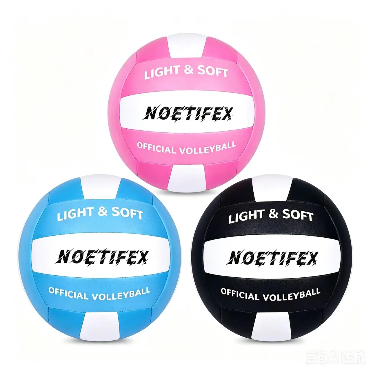 Soft Volleyball Fabric Ball In Three Colors For Junior Training And Kids Indoor Play