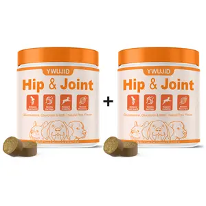 YWUJID Dog Hip & Joint Supplements | Contains Glucosamine, Chondroitin, MSM, and Omega-3 | Suitable for All Dog Breeds | Soft Chews | 32 Count