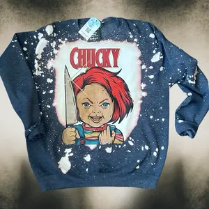 Chucky Bleached Gray Crewneck Sweater