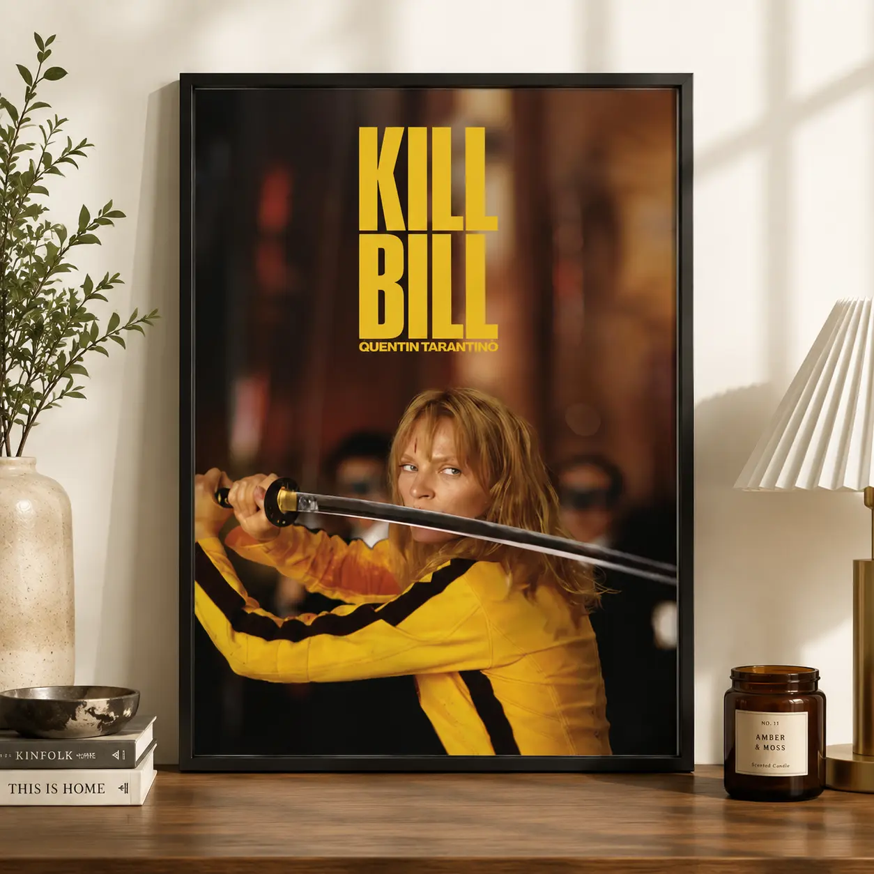 Kill Bill Poster, Retro Movie Poster, Vintage Poster, Wall Art, Gift for Her, Quentin Tarantino Film, Uma Thurman, Home Decor, Gift for Him