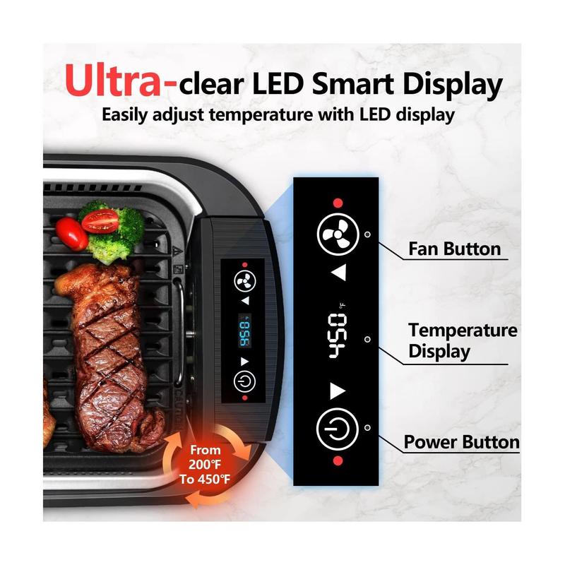 Cusimax Electric Portable Indoor Smokeless Grill, Double Plate