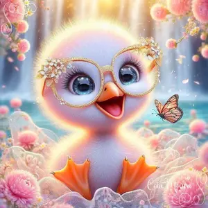 5D DIY Full Drill Round Diamond Painting - Diamond Art Kit with Waterfall Background, Butterfly Accents, Pink Flowers. Mosaic, Canvas - DIY Decorative Painting, Home Wall Decor, Suitable for Halloween and Christmas, Birthday and Anniversary Gifts.