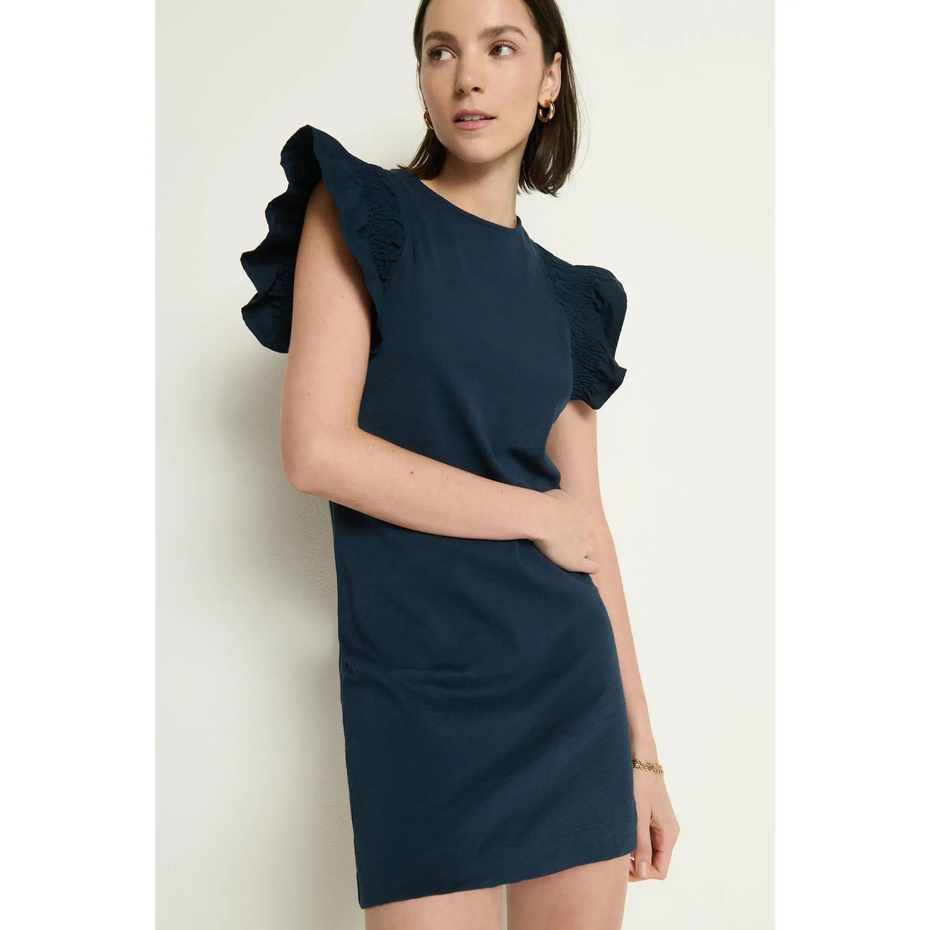 Ellis Ruffle Sleeve Dress- Night Sky **Final Sale**